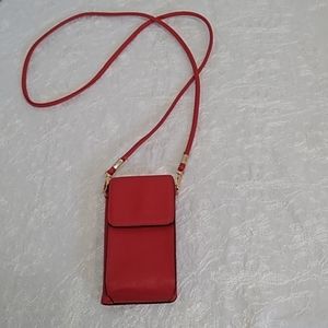 crossbody iphone red wallet